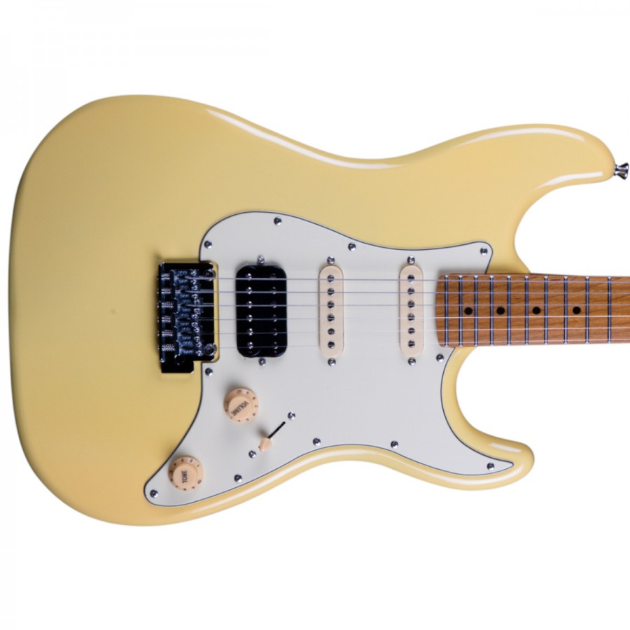 Jet Guitars JS-400 VYW Roasted Maple HSS - Vintage Yellow